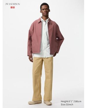 Uniqlo Wide Straight Colour Jeans - Red