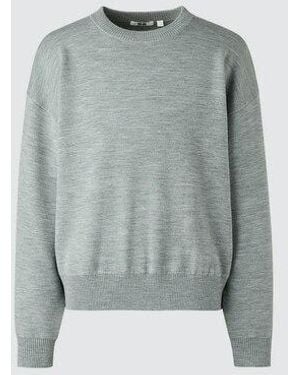 Uniqlo Pullover (Rundhals, Doppelt Gewebt) - Blau