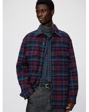 Uniqlo Padded Shirt Jacket - Blue
