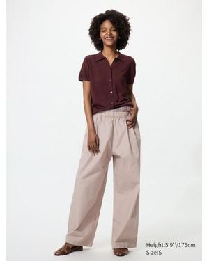 Uniqlo Cotton Volume Easy Trousers (Longer) - Red