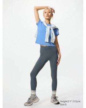 Uniqlo Ultra Stretch Uv Protection Active Leggings - Blue