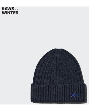Uniqlo Kaws Winter Heattech Beanie Hat - Blue
