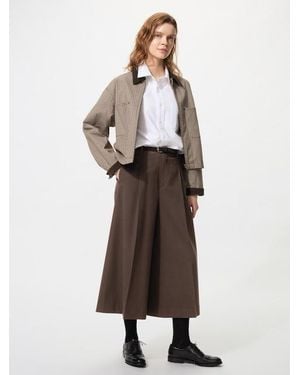 Uniqlo Pleated Culottes - Natural