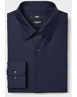Uniqlo Super Non Iron Slim Fit Jersey Shirt (Regular Collar) in Blue for  Men | Lyst UK
