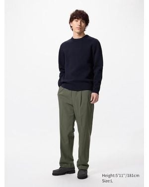 Uniqlo Airsense Pantalón Pinzas Ancho (Ligero) - Azul