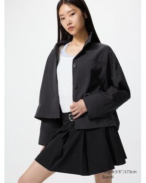 Uniqlo Open Collar Short Jacket - Black