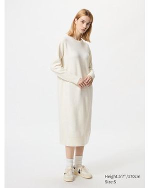 Uniqlo Vestito Filato Soffice - Bianco
