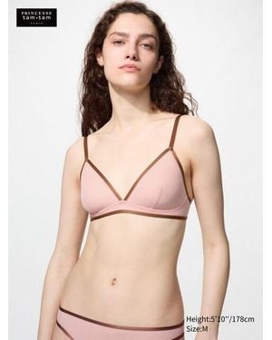 Uniqlo Sujetador Sin Aros Malla Color Block - Neutro