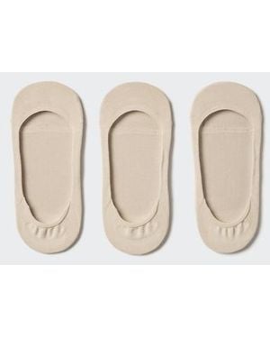 Uniqlo No-Show Socks (Low Cut, 3 Pairs) - Natural