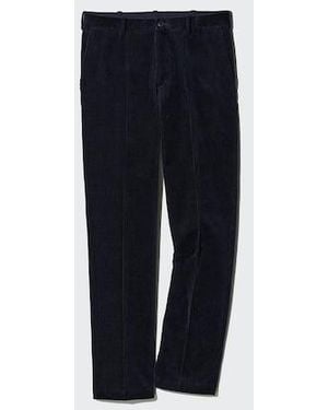 Uniqlo Smart 2-Way Stretch Trousers (Corduroy) - Blue