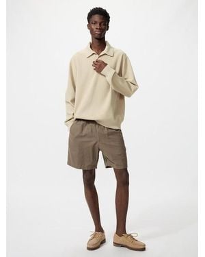 Uniqlo Linen Blend Easy Shorts - Natural