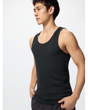 Uniqlo Dry Ribbed Vest Top - Black