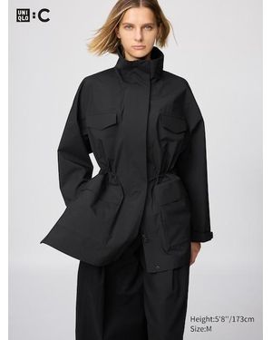 Uniqlo Abrigo Corto Relax - Negro