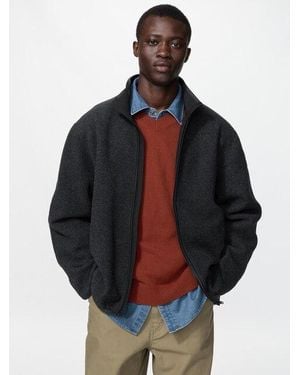 Uniqlo Chaqueta Polar Cortavientos - Negro
