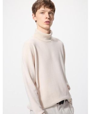 Uniqlo 100% Cashmere Turtleneck Jumper - White