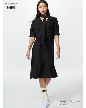 Uniqlo Bow Tie Dress (Short Sleeve) - Black