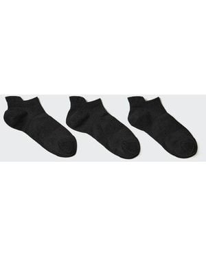 Uniqlo Short Socks (Sports, 3 Pairs) - Black