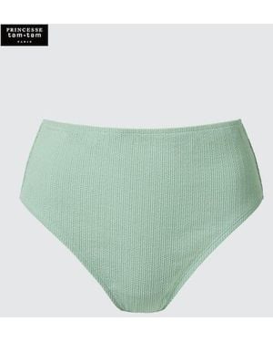 Uniqlo Bikini Slip (Texturiert, Hoher Bund) - Grün
