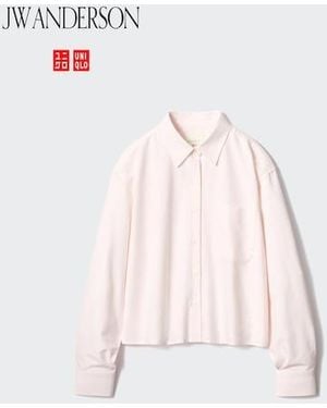 Uniqlo Oxford Boxy Shirt (Striped) - Pink