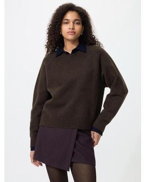 Uniqlo Soufflé Yarn Crew Neck Jumper - Black