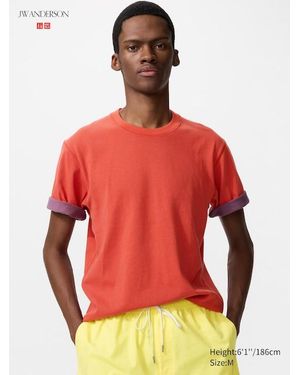 Uniqlo Colour Block T-Shirt - Red