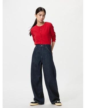Uniqlo Baggy Barrel Leg Jeans - Red