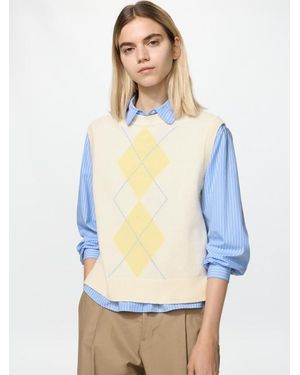 Uniqlo Cashmere Blend Crew Neck Vest - Blue