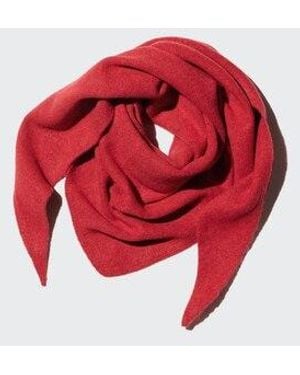Uniqlo Soufflé Yarn Triangle Scarf - Red