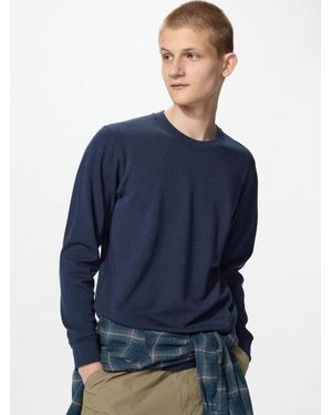 Uniqlo Heattech Ultra Warm Crew Neck T-Shirt (Long Sleeve) - Blue