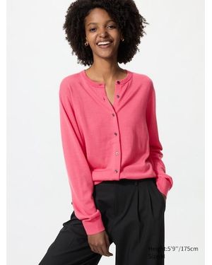 Uniqlo Cárdigan 100% Merino - Rosa