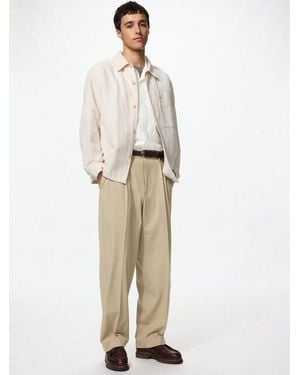 Uniqlo Pleated Wide Trousers - Blue