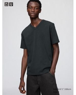 Uniqlo T-Shirt Scollo A V - Nero