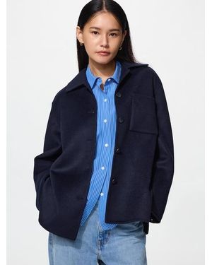 Uniqlo Giacca Casual Misto Lana - Blu