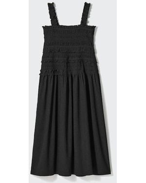 Uniqlo Shirring Dress (Sleeveless) - White
