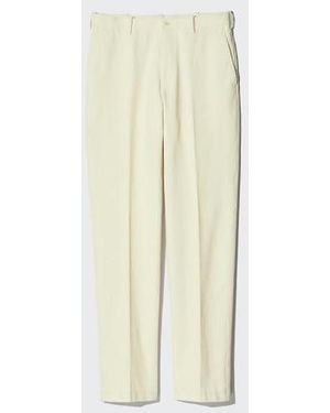 Uniqlo Smart 2-Way Stretch Trousers (Corduroy, Longer) - White
