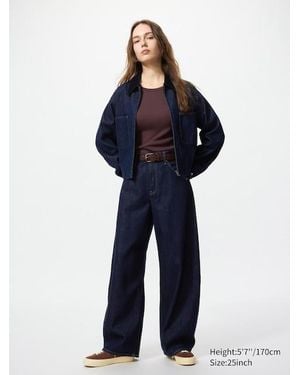 Uniqlo Jeans Ampi - Blu