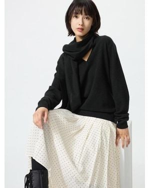 Uniqlo 100% Cashmere V Neck Jumper - Black
