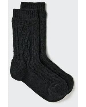 Uniqlo Heattech Socks (Cable) - Black