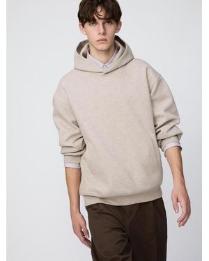 Uniqlo Sweat Oversized Pullover Hoodie - Natural