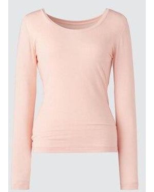Uniqlo Heattech Extra Warm Cashmere Blend Scoop Neck T-Shirt - Black