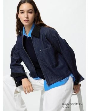 Uniqlo Zip-Up Short Jacket - Blue