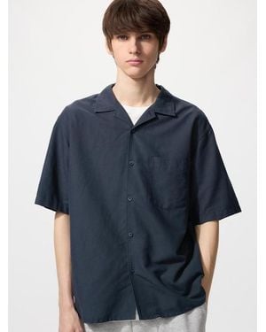 Uniqlo Cotton Linen Blend Shirt - Blue