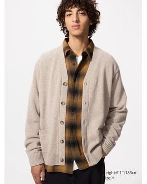 Uniqlo Cárdigan 100% Lana Cuello Pico - Neutro