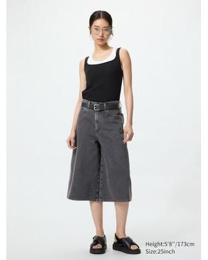 Uniqlo Denim Culottes - White