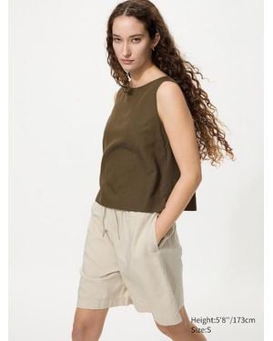 Uniqlo Linen Blend Easy Shorts - Natural