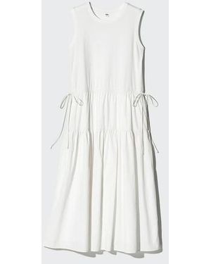 Uniqlo Combination Tiered Dress (Sleeveless) - White