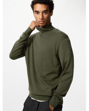Uniqlo 100% Merino Turtleneck Jumper - Green