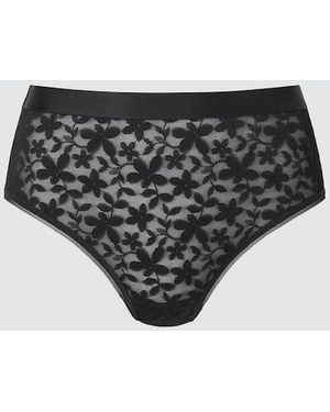 Uniqlo Slip (Hoher Bund, Spitze) - Schwarz
