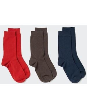 Uniqlo Calcetines (3 Pares) - Rojo