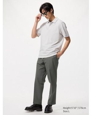 Uniqlo Smart Ankle Trousers (Cotton) - Natural